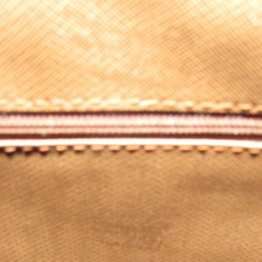 Burberry Vintage Camel Leather Nova Check Plaid Fabric Satchel - Picture 7 of 8